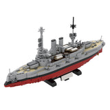 MOC 1/300 Scale SMS Schleswig-Holstein Battleship Building Blocks, Military Series Historic Deutschland-Class Brick Warship Display Set (1439PCS) - cubertime