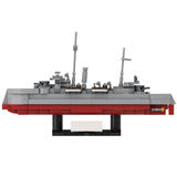 MOC 1/300 Scale SMS Siegfried Coastal Defense Battleship Building Blocks, Military Series Historic Naval Brick Warship Display Set (609PCS) - CUBERTIME