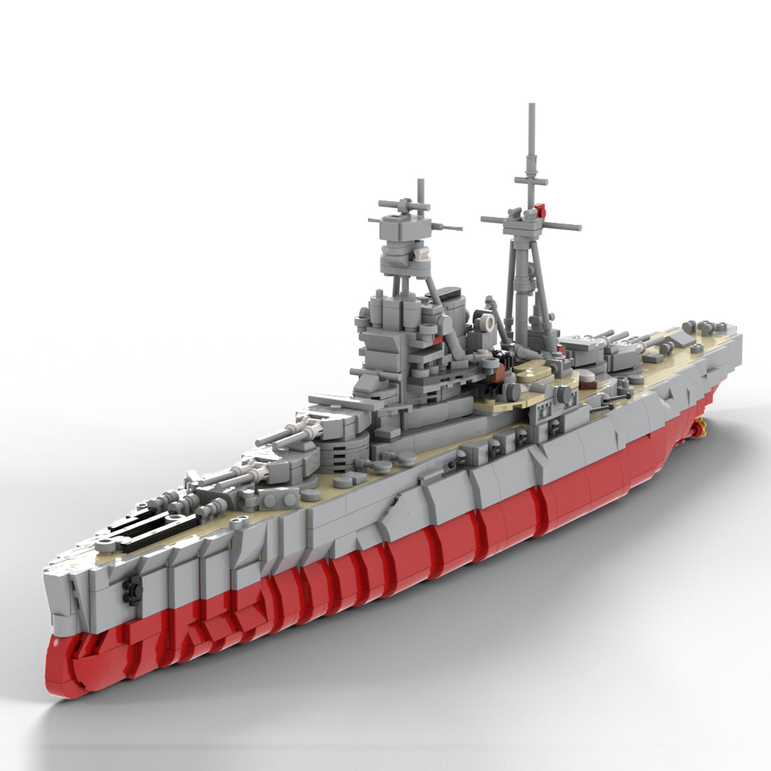 1/350 Scale Large Military Battleship Building Blocks Set (1730PCS) - cubertime