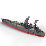 1/450 Scale WWII British Rodney Battleship Building Block MOC Model with Display Stand(1314PCS) - cubertime