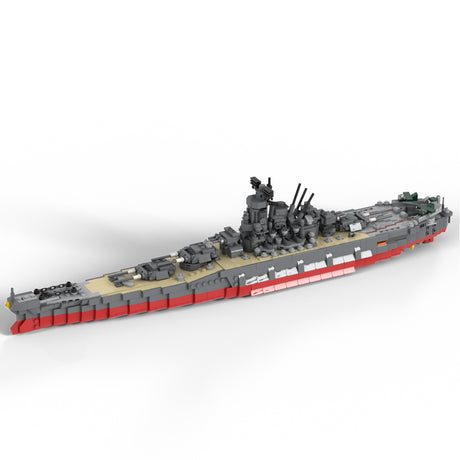 1/450 Scale WWI Japanese Battleship Building Block Model with Display Stand(1917PCS) - cubertime