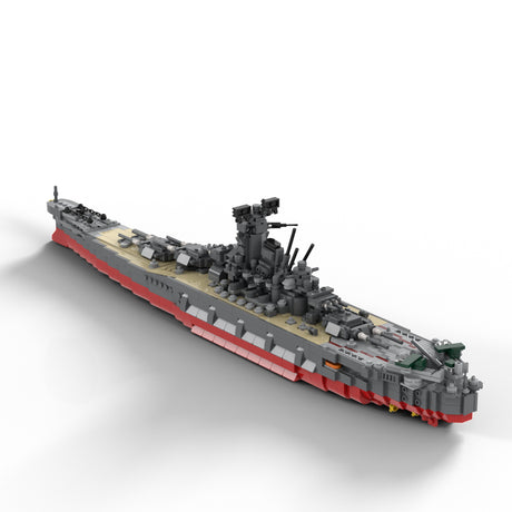 1/450 Scale WWI Japanese Battleship Building Block Model with Display Stand(1917PCS) - cubertime