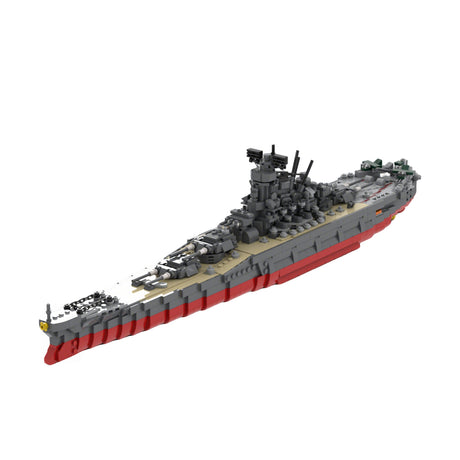 1/450 Scale WWI Japanese Battleship Building Block Model with Display Stand(1917PCS) - cubertime