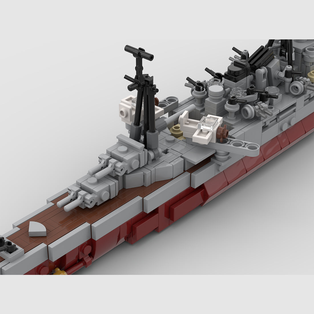 1/485 Scale WWII Atago Japanese Cruiser the Kaohsiung-class Cruiser Military Building Blocks Set(864PCS) - cubertime