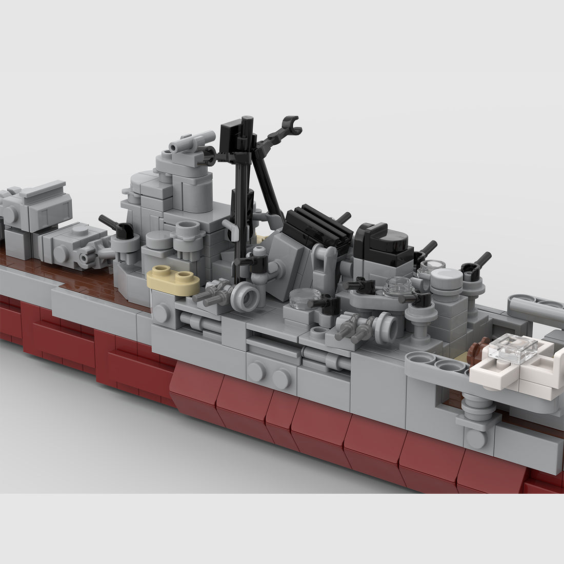 1/485 Scale WWII Atago Japanese Cruiser the Kaohsiung-class Cruiser Military Building Blocks Set(864PCS) - cubertime