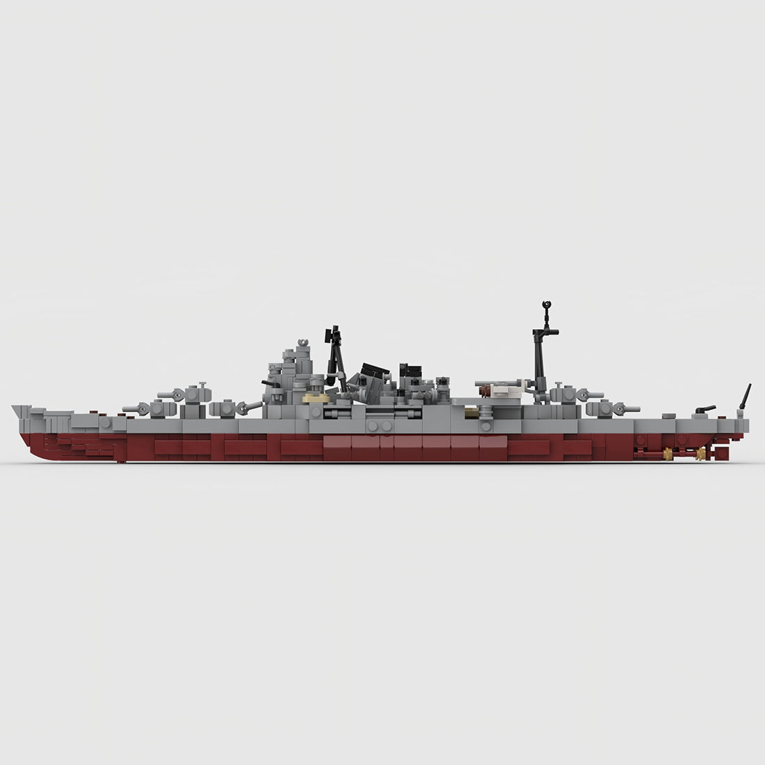 1/485 Scale WWII Atago Japanese Cruiser the Kaohsiung-class Cruiser Military Building Blocks Set(864PCS) - cubertime