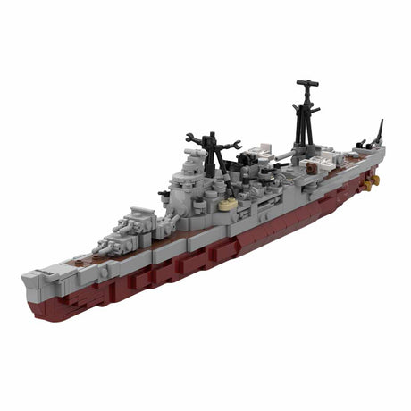 1/485 Scale WWII Atago Japanese Cruiser the Kaohsiung-class Cruiser Military Building Blocks Set(864PCS) - cubertime