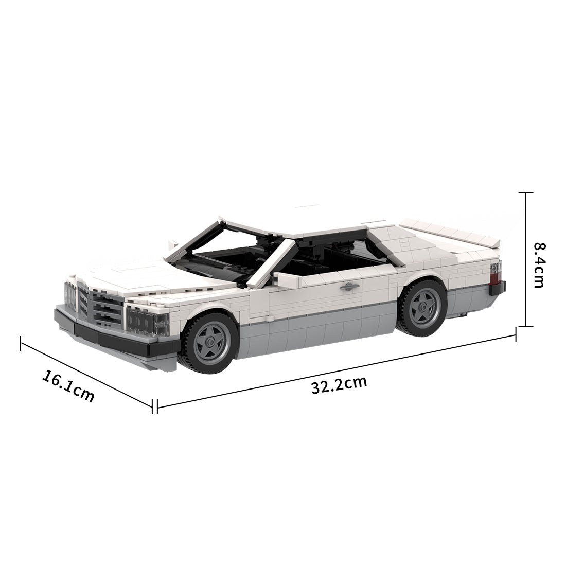 MOC 1980 German Luxury Coupe Building Blocks Set, Classic Sports Car Model Construction Set, High-Brick Display Kit for Adults(1473PCS) - cubertime