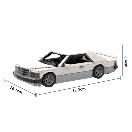 MOC 1980 German Luxury Coupe Building Blocks Set, Classic Sports Car Model Construction Set, High-Brick Display Kit for Adults(1473PCS) - cubertime