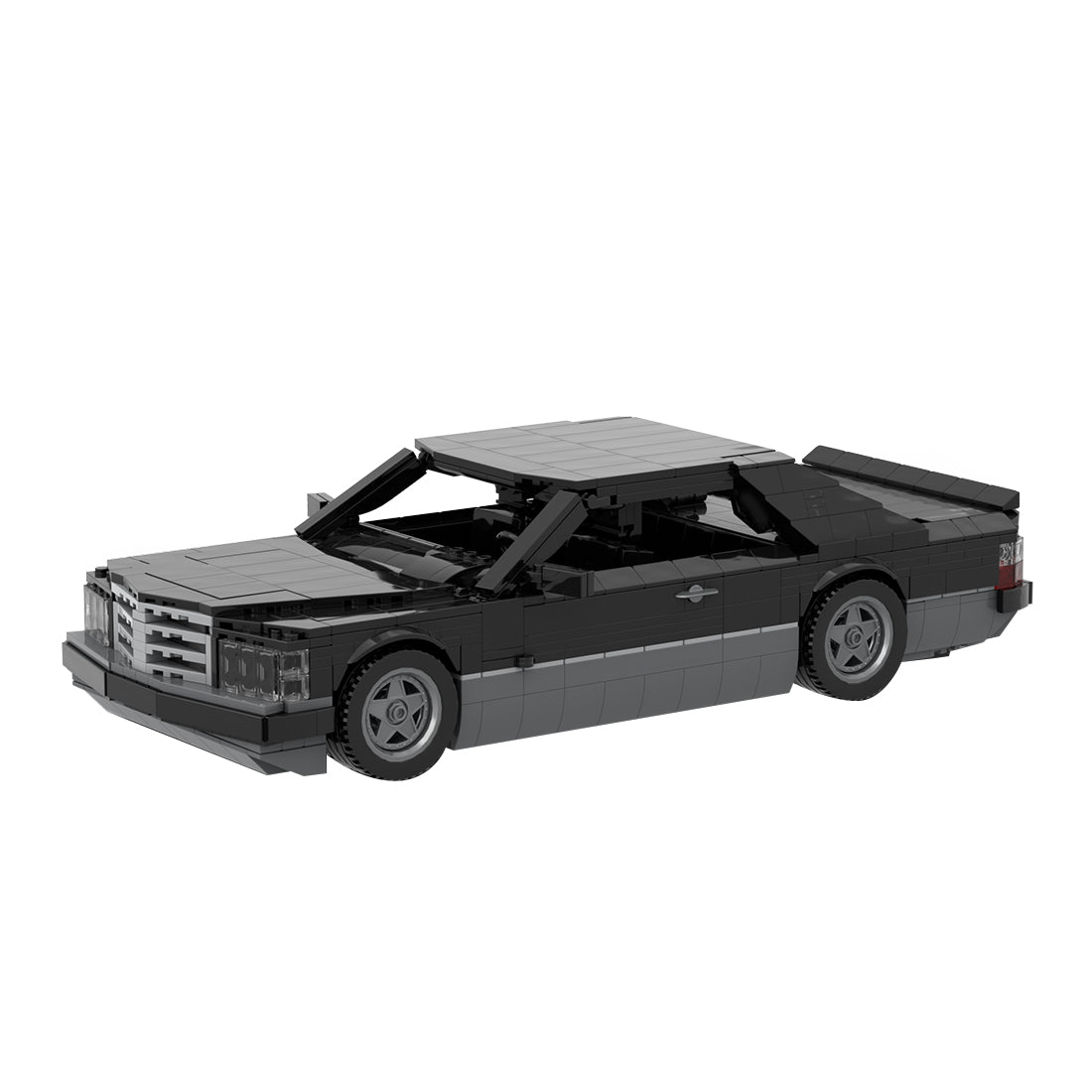 MOC 1980 German Luxury Coupe Building Blocks Set, Classic Sports Car Model Construction Set, High-Brick Display Kit for Adults(1473PCS) - cubertime