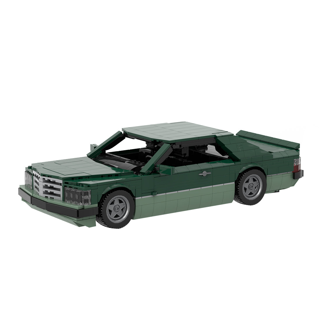 MOC 1980 German Luxury Coupe Building Blocks Set, Classic Sports Car Model Construction Set, High-Brick Display Kit for Adults(1473PCS) - cubertime