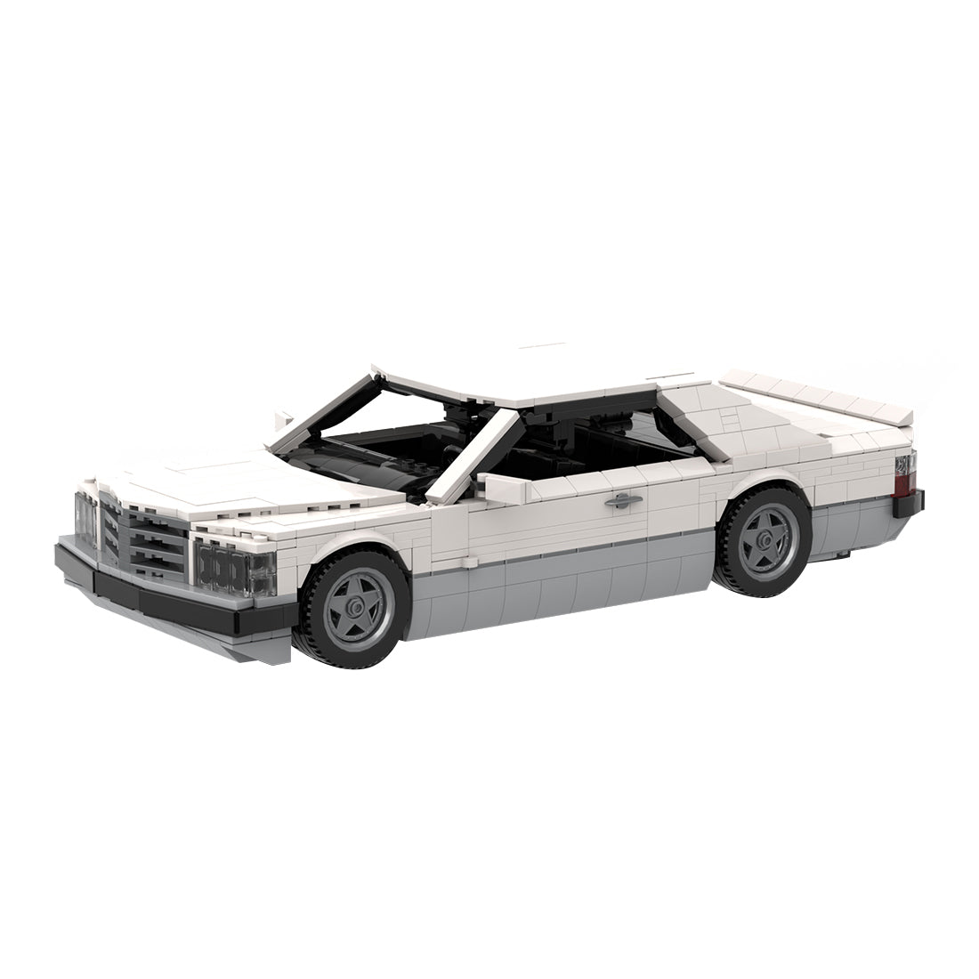 MOC 1980 German Luxury Coupe Building Blocks Set, Classic Sports Car Model Construction Set, High-Brick Display Kit for Adults(1473PCS) - cubertime