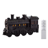 300ml Vintage Steam Train Aromatherapy Essential Oil Diffuser and Humidifier with Dual-Color LED Light, Remote Controller(Bronze/Black) - cubertime