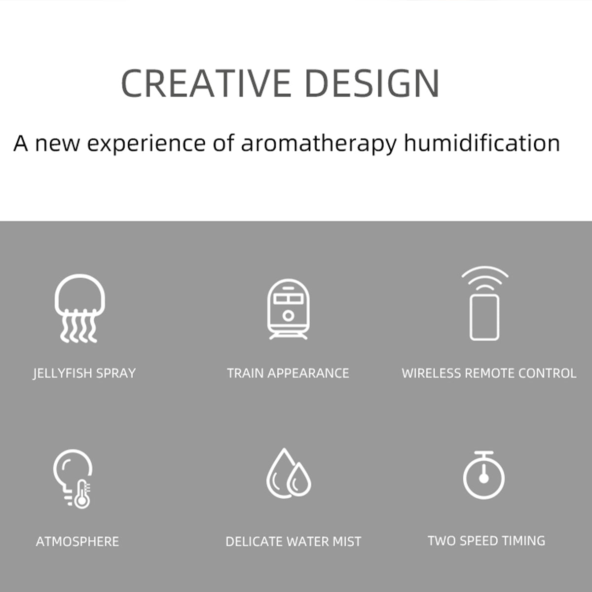 300ml Vintage Steam Train Aromatherapy Essential Oil Diffuser and Humidifier with Dual-Color LED Light, Remote Controller(Bronze/Black) - cubertime