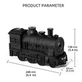 300ml Vintage Steam Train Aromatherapy Essential Oil Diffuser and Humidifier with Dual-Color LED Light, Remote Controller(Bronze/Black) - cubertime