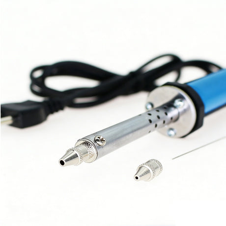 30W Electric Desoldering Pump, Heated Solder Sucker Tool with Iron, Manual Desoldering Tool (US Plug/EU Plug) - cubertime
