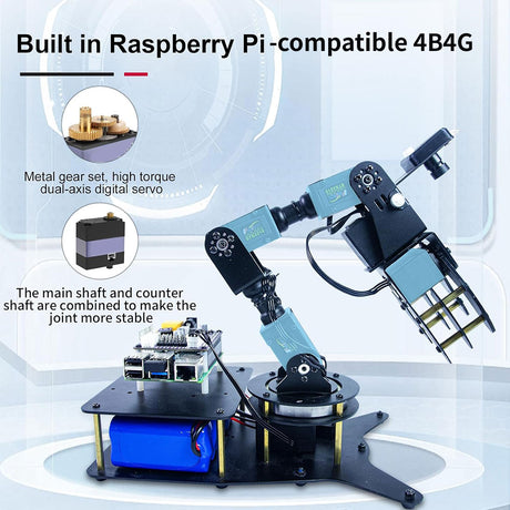 6-DOF Visual Recognition Robotic Arm with Voice Control & Python Programming for Jetson Nano - cubertime