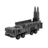 9K720 Military Mobile Missile Truck Building Block Set, Ballistic Missile Launcher Model, 8-Wheel Off-Road Vehicle, Elevating Missile Display, Military Building Kit for Display (1278PCS) - cubertime