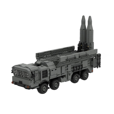 9K720 Military Mobile Missile Truck Building Block Set, Ballistic Missile Launcher Model, 8-Wheel Off-Road Vehicle, Elevating Missile Display, Military Building Kit for Display (1278PCS) - cubertime