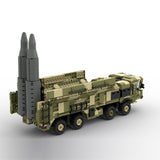 9K720 Military Mobile Missile Truck Building Block Set, Ballistic Missile Launcher Model, 8-Wheel Off-Road Vehicle, Elevating Missile Display, Military Building Kit for Display (1278PCS) - cubertime