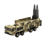 9K720 Military Mobile Missile Truck Building Block Set, Ballistic Missile Launcher Model, 8-Wheel Off-Road Vehicle, Elevating Missile Display, Military Building Kit for Display (1278PCS) - cubertime