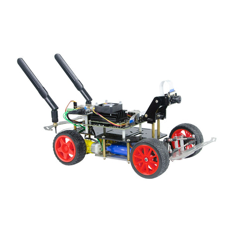 Autonomous Robot Car Kit with Deep Learning Vision & Ackermann Steering, Self-Driving Platform for Jetson Nano & Donkey Car (Blue/Yellow/Red) - cubertime
