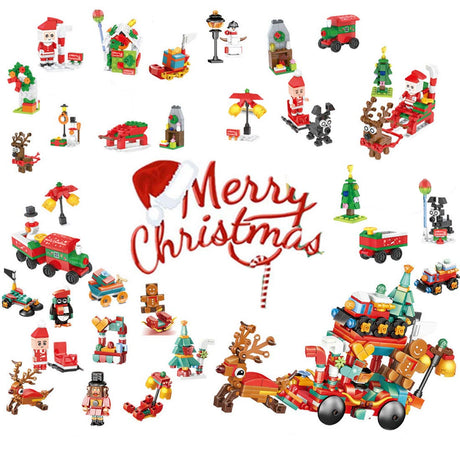 Christmas Advent Calendar Blind Box Building Blocks Set (500+PCS) - cubertime