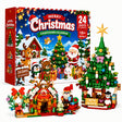 Christmas Advent Calendar Building Block Set, with Snowman, Christmas Tree & Snowflake(864PCS) - cubertime