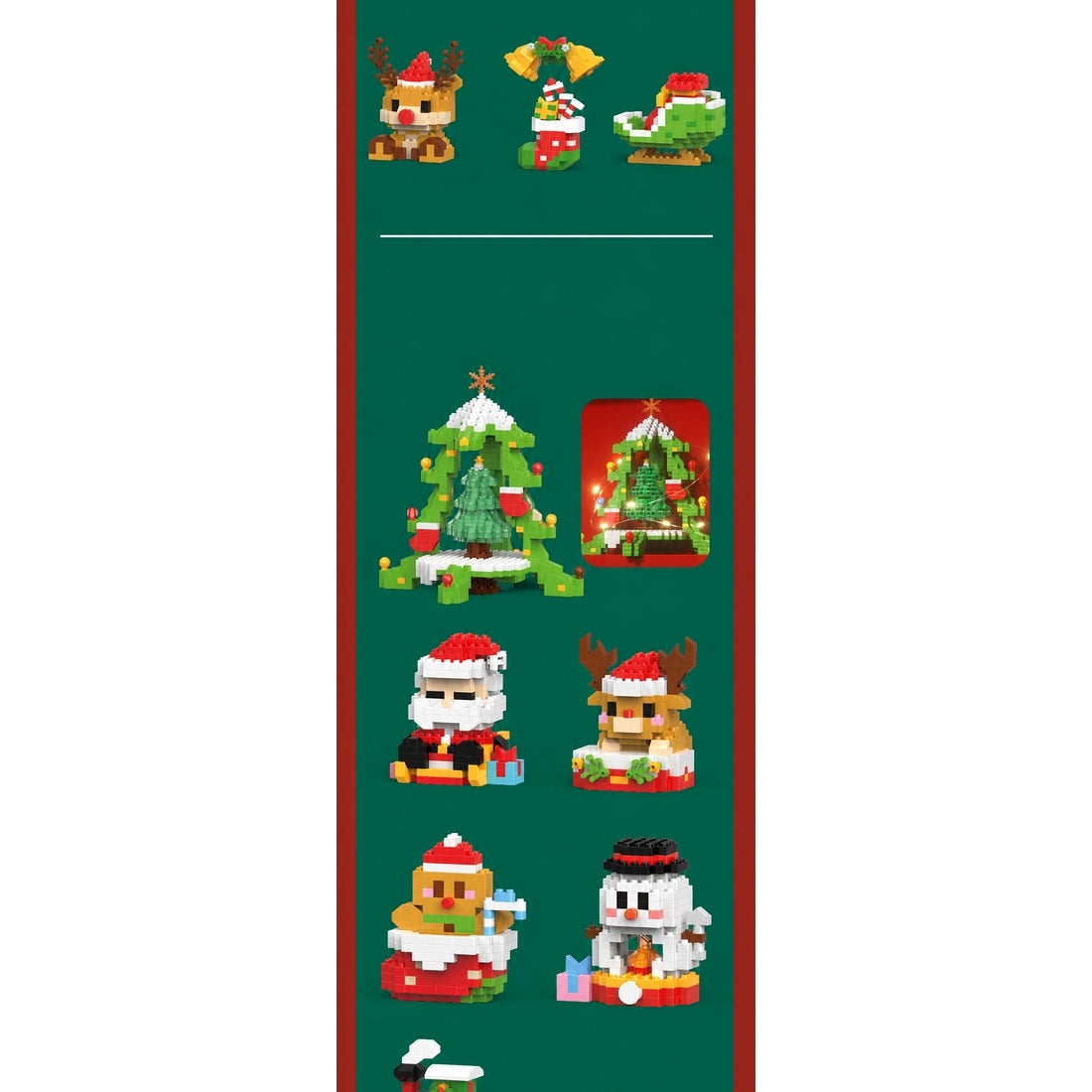 Christmas Series Mini Building Blocks Set - cubertime