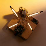 Circuit Sculptor, DIY Windmill Desk Lamp for Electronics Hobbyist, Rotating Creative Tabletop Lamp with Pre-shaped Copper Wire (Kit Version) - cubertime
