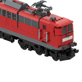 City Rail Transit Building Blocks, Classic German Heavy-Duty Electric Locomotive Train Model, Micro Scale Railway Display Construction Set (914PCS/Red/Heavy Haul) - CUBERTIME
