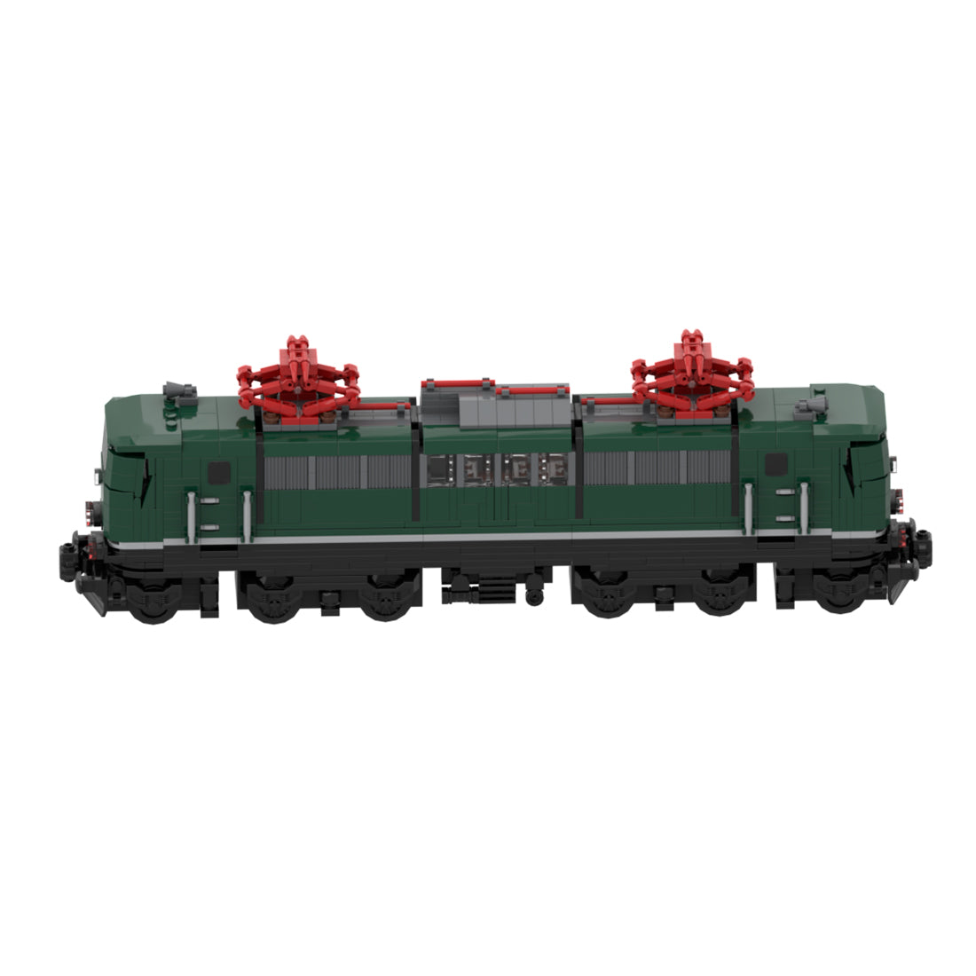 City Rail Transit Building Blocks, Classic German Vintage Electric Locomotive Train Model, Micro Scale Railway Display Construction Set (946PCS/Green/Heavy Haul) - CUBERTIME