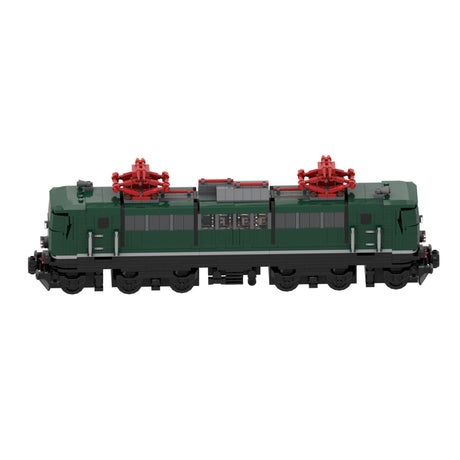 City Rail Transit Building Blocks, Classic German Vintage Electric Locomotive Train Model, Micro Scale Railway Display Construction Set (946PCS/Green/Heavy Haul) - CUBERTIME