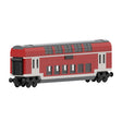 City Rail Transit Building Blocks, European Classic Double-Decker Train Model, Micro Scale Railway Display Construction Set (470PCS/Red/Second Class Carriage) - cubertime
