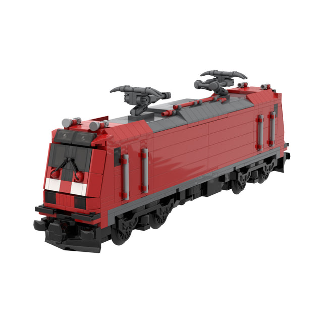 City Rail Transit Building Blocks, Modern Electric Locomotive Train Model, Micro Scale Railway Display Construction Set (683PCS/Red/Regional Commuter) - CUBERTIME