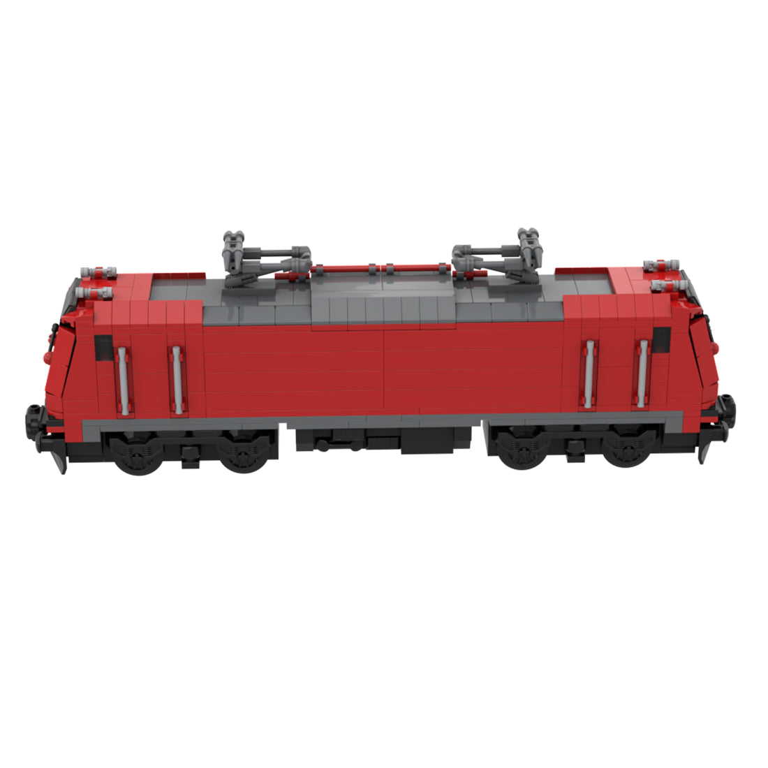 City Rail Transit Building Blocks, Modern Electric Locomotive Train Model, Micro Scale Railway Display Construction Set (683PCS/Red/Regional Commuter) - CUBERTIME