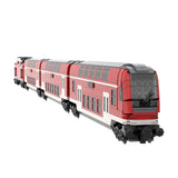 City Rail Transit Building Blocks, Modern Electric Locomotive Train Model, Micro Scale Railway Display Construction Set (683PCS/Red/Regional Commuter) - CUBERTIME