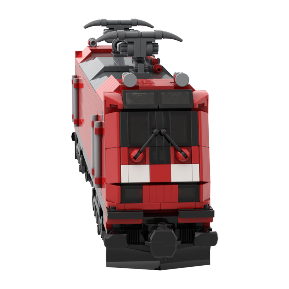 City Rail Transit Building Blocks, Modern Electric Locomotive Train Model, Micro Scale Railway Display Construction Set (683PCS/Red/Regional Commuter) - CUBERTIME