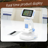 DIY Assembly Digital Microscope, STEM Science Microscope for Nature Exploration (Blue/Green/Gray/Purple)