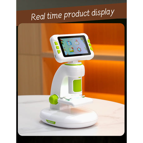 DIY Assembly Digital Microscope, STEM Science Microscope for Nature Exploration (Blue/Green/Gray/Purple)