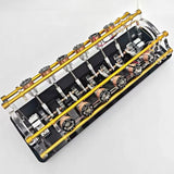 Electromagnetic Engine Model, V12 Multi Cylinder Electromagnet Motor with Transparent Acrylic Structure, V-Type Engine Display for Physics Teaching and Mechanical Desktop Decoration - CUBERTIME