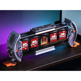 Times Gate Pixel Art Info Display Futuristic NIXIE Tube Style Clock(Glowing Silver)