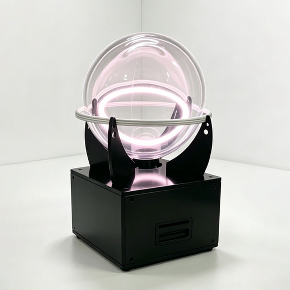 Glow Ring Reactor, Inert Gas Glow Sphere, High Frequency Energy Light Display, Desk Decoration Ion Globe (Krypton Gas/166mm) - cubertime