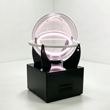 Glow Ring Reactor, Inert Gas Glow Sphere, High Frequency Energy Light Display, Desk Decoration Ion Globe (Krypton Gas/166mm) - cubertime