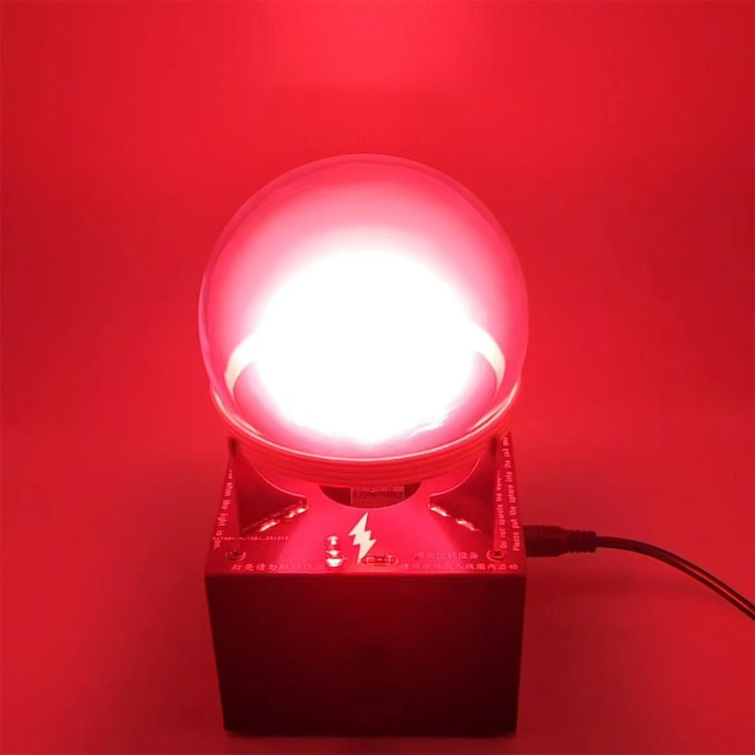 Glow Ring Reactor, Inert Gas Glow Sphere, High Frequency Energy Light Display, Desk Decoration Ion Globe (Neon Gas) - cubertime