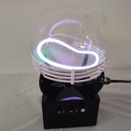 Glow Ring Reactor, Inert Gas Glow Sphere, High Frequency Energy Light Display, Desk Decoration Ion Globe (Xenon Gas) - cubertime