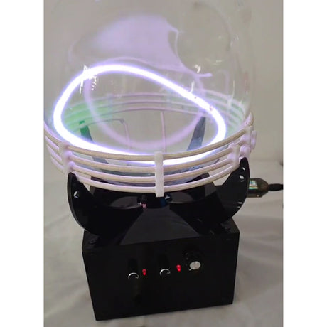 Glow Ring Reactor, Inert Gas Glow Sphere, High Frequency Energy Light Display, Desk Decoration Ion Globe (Xenon Gas) - cubertime