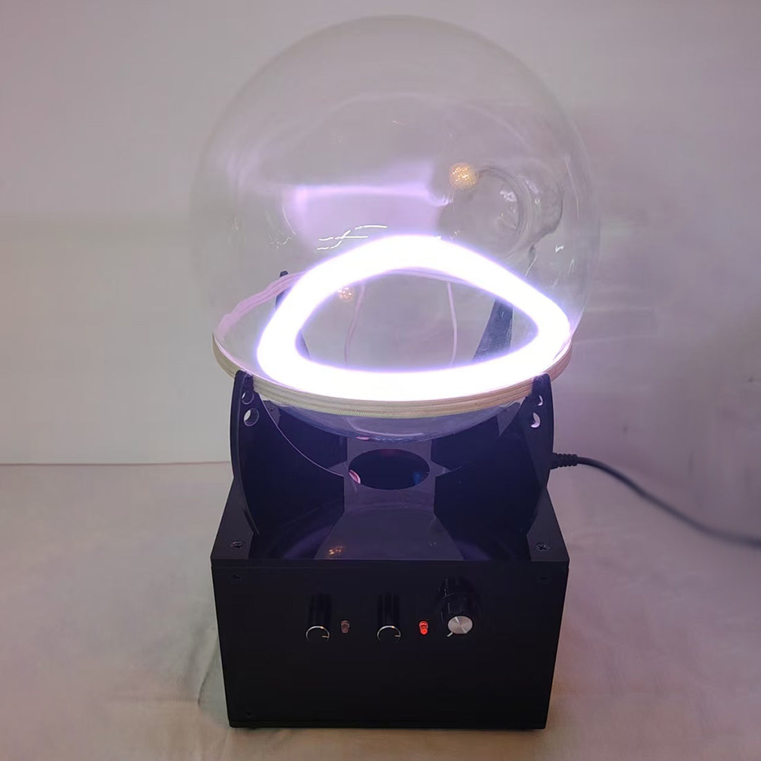 Glow Ring Reactor, Inert Gas Glow Sphere, High Frequency Energy Light Display, Desk Decoration Ion Globe (Xenon Gas) - cubertime