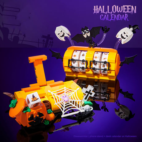 MOC Halloween Calendar and Adjustable Phone Stand Building Block Set(420+PCS) - cubertime
