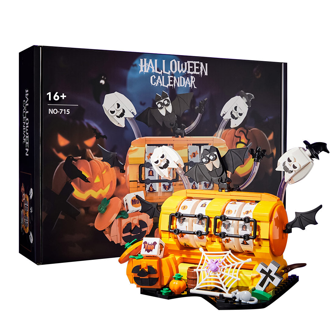 MOC Halloween Calendar and Adjustable Phone Stand Building Block Set(420+PCS) - cubertime